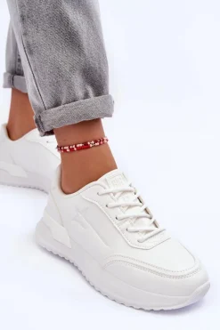 New Damskie Klasyczne Buty Sportowe Big Star MM274224 Białe Damskie Buty Sportowe Big Star|Sneakersy Damskie