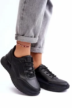 Sale Big Star Shoes Damskie Klasyczne Buty Sportowe Big Star MM274223 Czarne