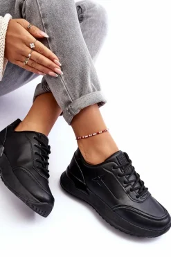 Sale Big Star Shoes Damskie Klasyczne Buty Sportowe Big Star MM274223 Czarne