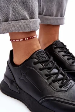 Sale Big Star Shoes Damskie Klasyczne Buty Sportowe Big Star MM274223 Czarne