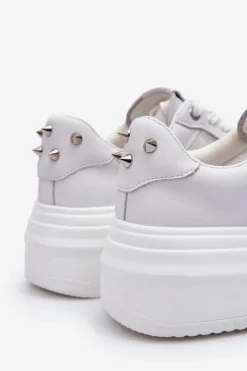 Hot GOE Damskie Klasyczne Buty Sportowe LL2N4060 Białe Biały