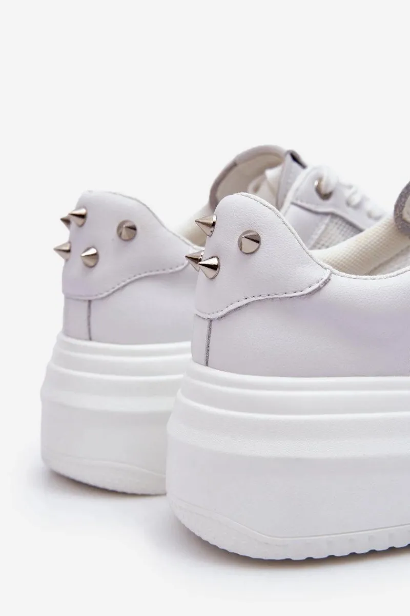 Hot GOE Damskie Klasyczne Buty Sportowe LL2N4060 Białe Biały