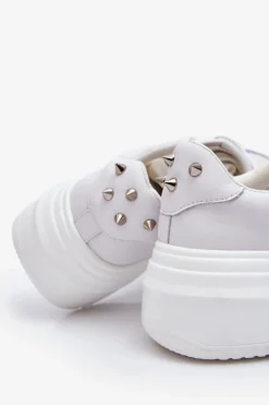 Hot GOE Damskie Klasyczne Buty Sportowe LL2N4060 Białe Biały