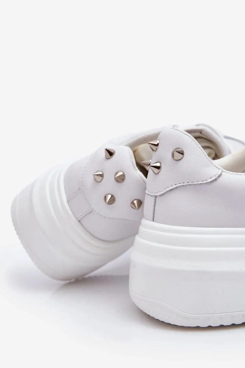 Hot GOE Damskie Klasyczne Buty Sportowe LL2N4060 Białe Biały