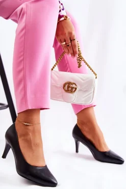 Czółenka Klasyczne>Buty Sergio Leone Damskie Klasyczne Czółenka Czarne Semprella