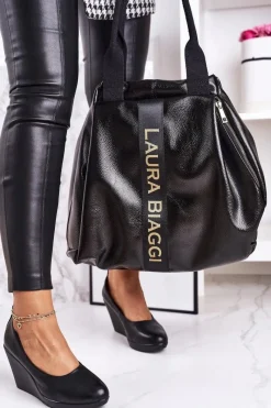 Damskie Klasyczne Czółenka Na Koturnie Czarne Ivonne Damskie Czółenka Na Platformie|Czarne Botki