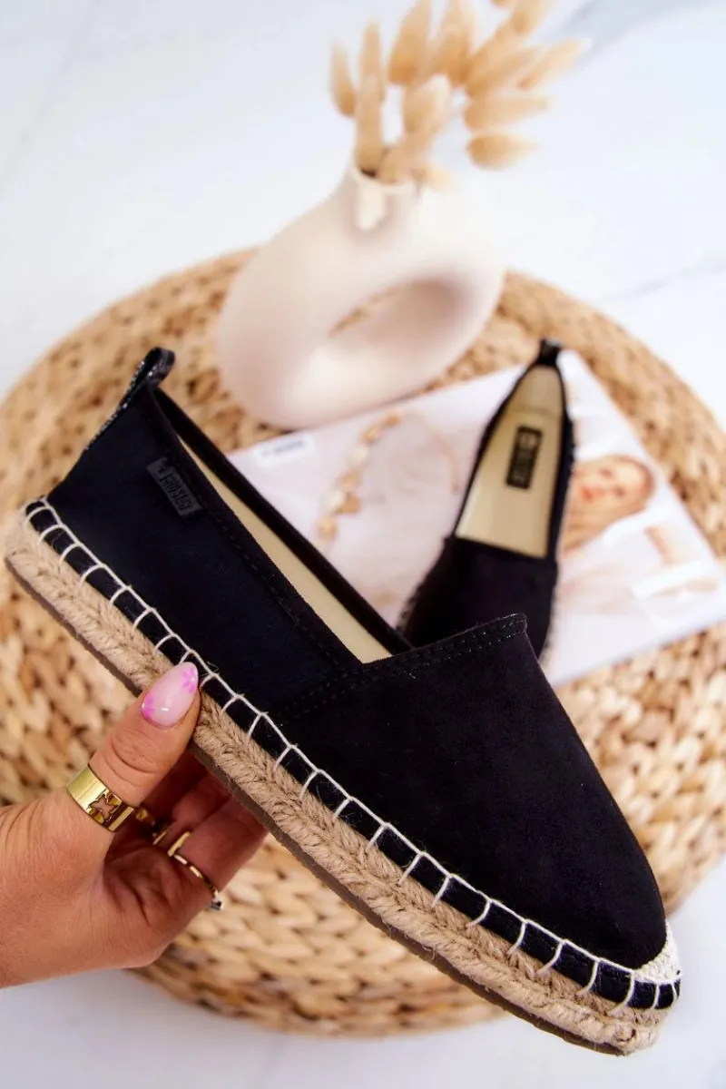 Hot Big Star Shoes Damskie Klasyczne Espadryle Big Star JJ274952 Czarne