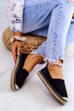 Hot Big Star Shoes Damskie Klasyczne Espadryle Big Star JJ274952 Czarne