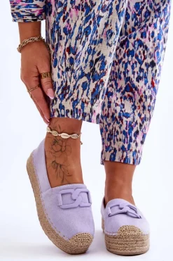 Online Damskie Klasyczne Espadryle Na Platformie Fioletowe Maurine Damskie Czarne Espadryle