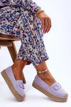 Online Damskie Klasyczne Espadryle Na Platformie Fioletowe Maurine Damskie Czarne Espadryle