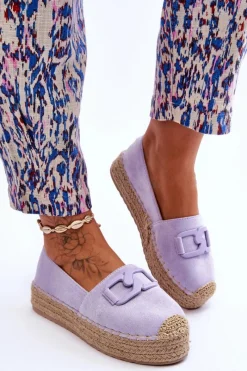 Online Damskie Klasyczne Espadryle Na Platformie Fioletowe Maurine Damskie Czarne Espadryle