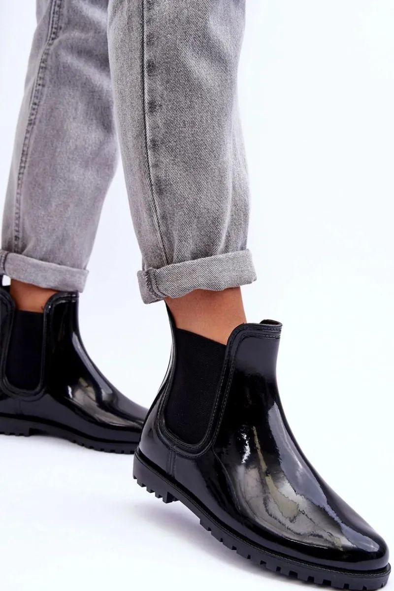 Kalosze Damskie|Botki Wiosenne>Boto Damskie Klasyczne Kalosze Sztyblety Czarne Jenifry