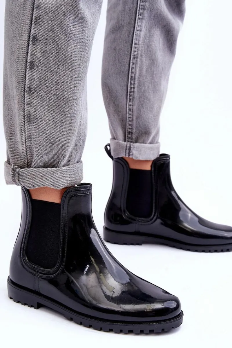 Kalosze Damskie|Botki Wiosenne>Boto Damskie Klasyczne Kalosze Sztyblety Czarne Jenifry