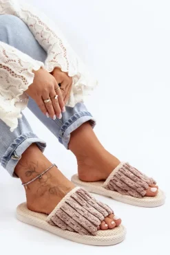 Clearance Boto Damskie Klasyczne Kapcie Brązowe Rirovi