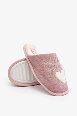 Online Boto Damskie Klasyczne Kapcie Wsuwane Ocieplane Różowe Mabira Różowy