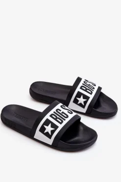Sale Damskie Klasyczne Klapki Big Star LL274739 Czarne Damskie Klapki Sportowe|Klapki Damskie Big Star
