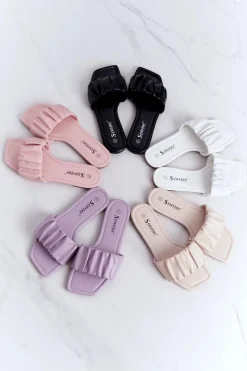 Best Boto Damskie Klasyczne Klapki Fioletowe Looking Good