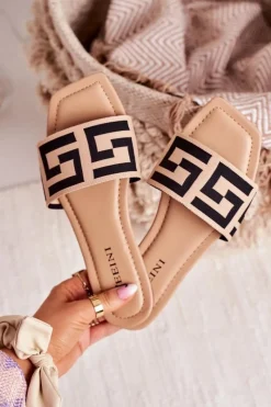 New Boto Damskie Klasyczne Klapki Beżowe Melinda