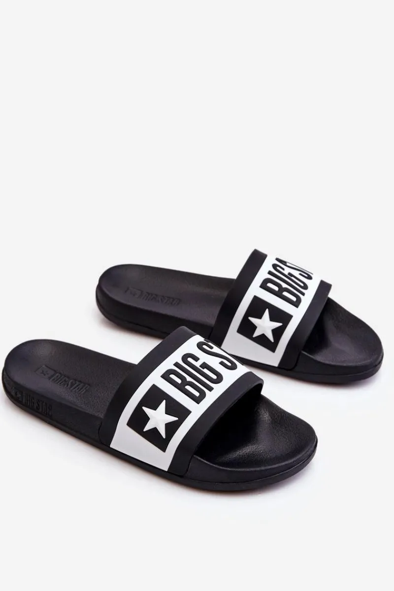 Clearance Damskie Klasyczne Klapki Big Star LL274739 Czarne Damskie Klapki Sportowe|Klapki Damskie Big Star