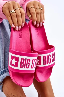 Online Big Star Shoes Damskie Klasyczne Klapki Big Star LL274741 Różowe