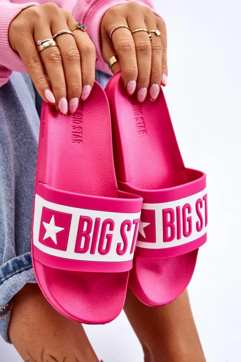 Online Big Star Shoes Damskie Klasyczne Klapki Big Star LL274741 Różowe