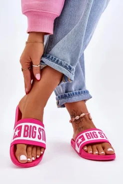 Online Big Star Shoes Damskie Klasyczne Klapki Big Star LL274741 Różowe