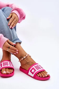 Online Big Star Shoes Damskie Klasyczne Klapki Big Star LL274741 Różowe