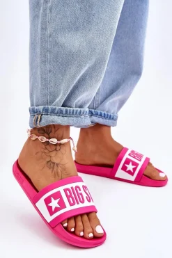 Online Big Star Shoes Damskie Klasyczne Klapki Big Star LL274741 Różowe