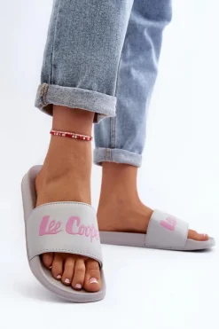 New Damskie Klasyczne Klapki LCW-24-42-2486L Szare Damskie Klapki Damskie Klasyczne