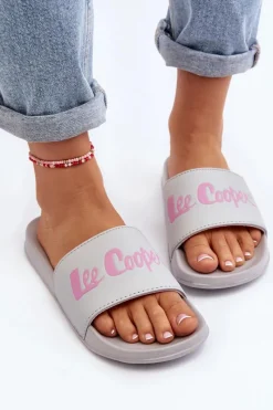 New Damskie Klasyczne Klapki LCW-24-42-2486L Szare Damskie Klapki Damskie Klasyczne