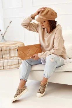 New Damskie Klasyczne Logowane Trampki Khaki Challenge Damskie Trampki Damskie Niskie