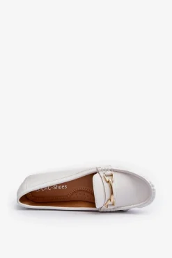 Best Damskie Klasyczne Mokasyny Z Ozdobą Białe Ainslee Damskie Mokasyny Damskie Skórzane