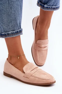 Loafersy Damskie|Mokasyny Damskie Zamszowe></noscript>Boto Damskie Klasyczne Mokasyny Różowe Olevin