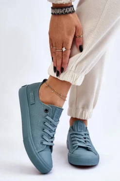 Trampki Damskie Big Star|Trampki Damskie Niskie>Big Star Shoes Damskie Klasyczne Niskie Trampki Big Star LL274019 Zielone