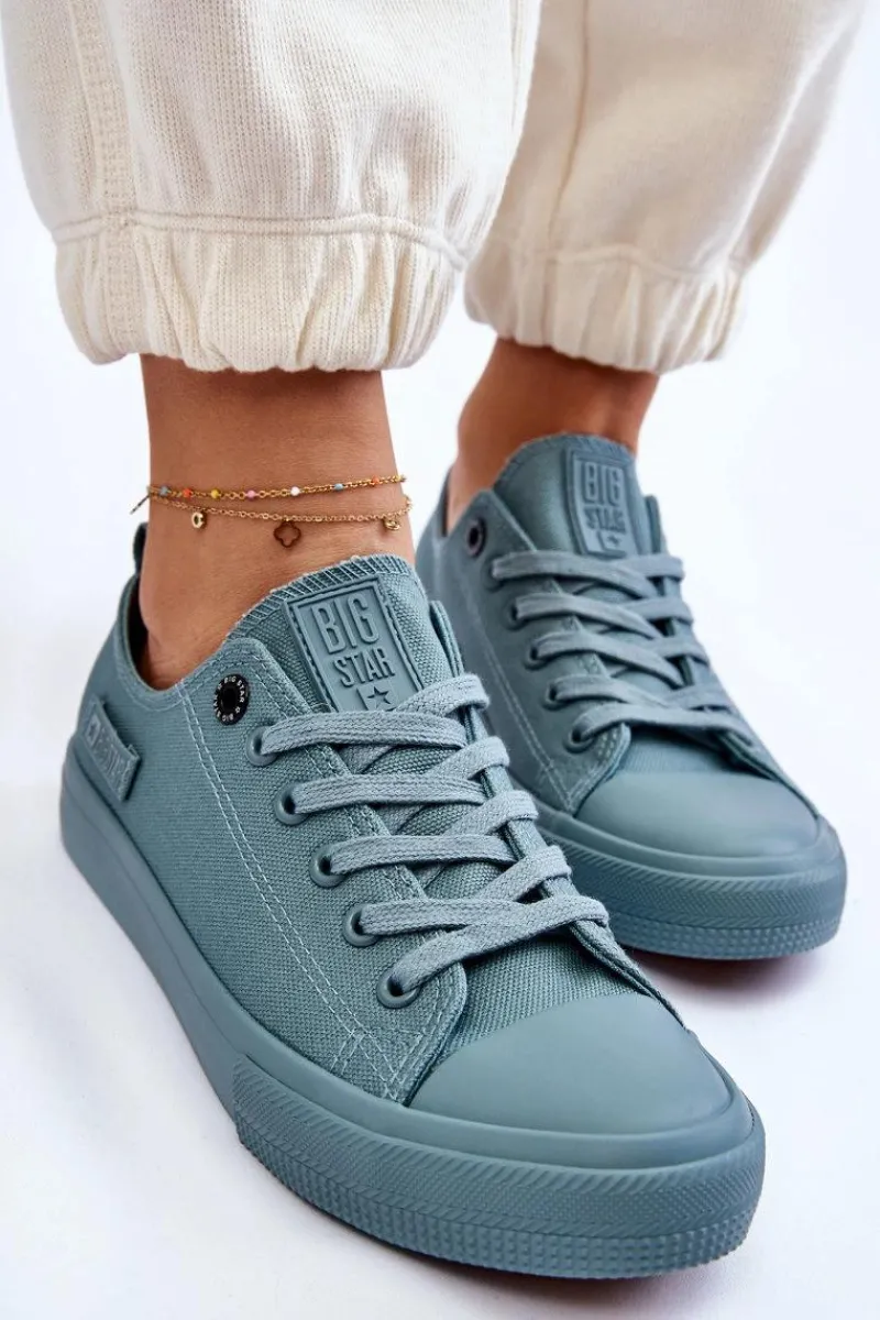 Trampki Damskie Big Star|Trampki Damskie Niskie>Big Star Shoes Damskie Klasyczne Niskie Trampki Big Star LL274019 Zielone