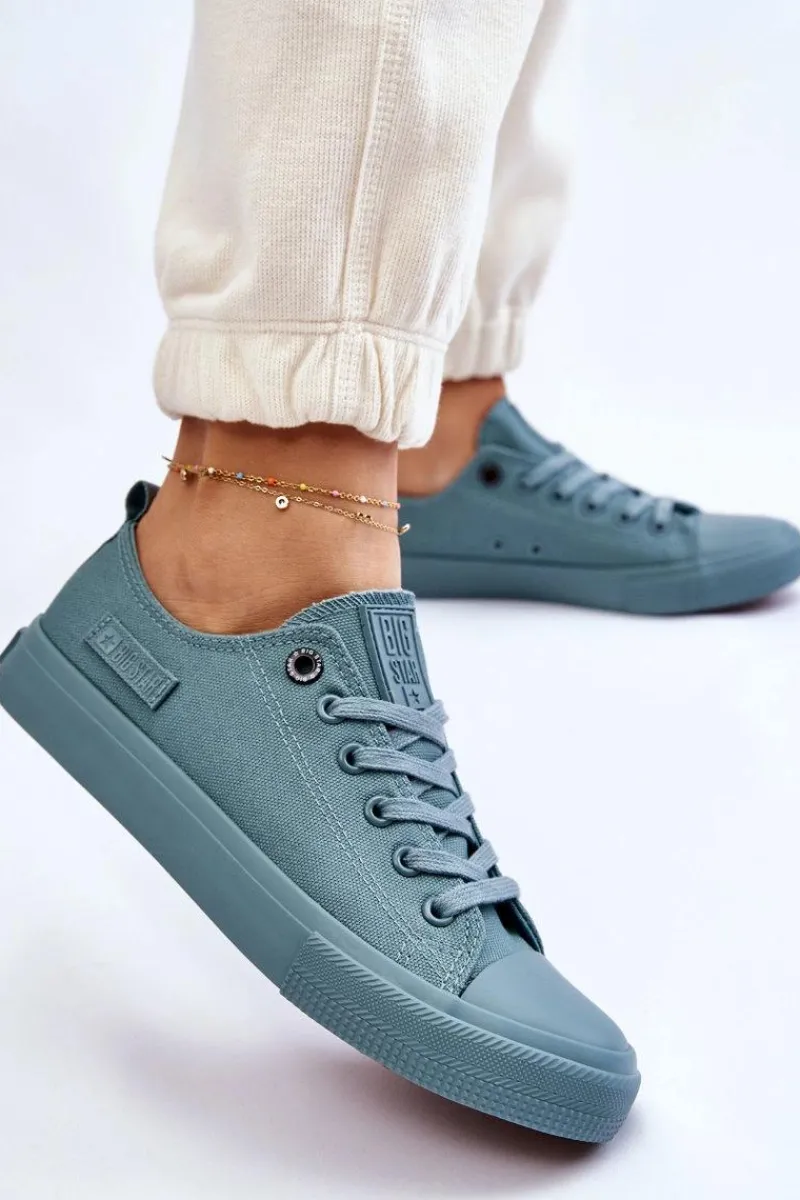 Trampki Damskie Big Star|Trampki Damskie Niskie>Big Star Shoes Damskie Klasyczne Niskie Trampki Big Star LL274019 Zielone