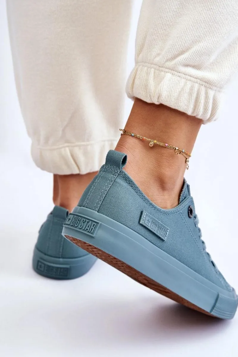 Trampki Damskie Big Star|Trampki Damskie Niskie>Big Star Shoes Damskie Klasyczne Niskie Trampki Big Star LL274019 Zielone