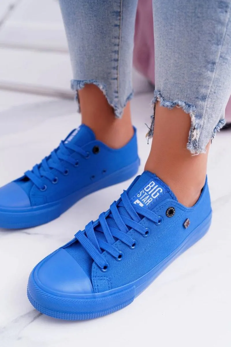 Trampki Damskie Big Star|Trampki Damskie Niskie>Big Star Shoes Damskie Klasyczne Niskie Trampki BIG STAR AA274011 Ciemno Niebieskie