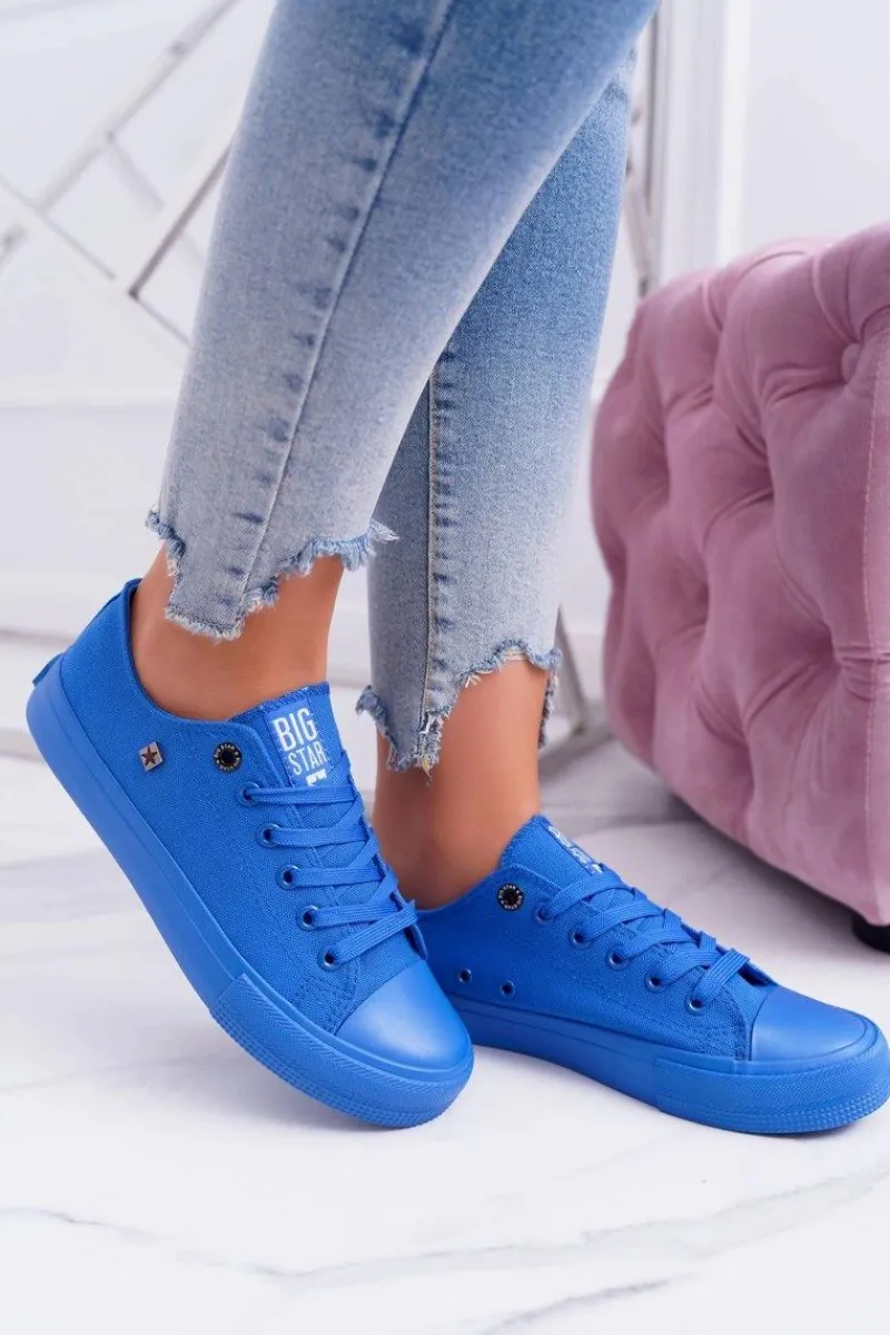 Trampki Damskie Big Star|Trampki Damskie Niskie>Big Star Shoes Damskie Klasyczne Niskie Trampki BIG STAR AA274011 Ciemno Niebieskie