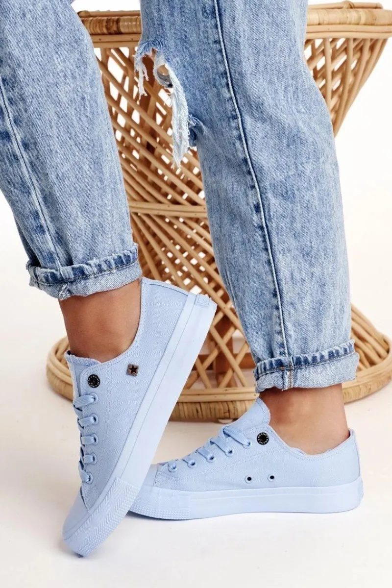 Trampki Damskie Big Star|Trampki Damskie Niskie>Big Star Shoes Damskie Klasyczne Niskie Trampki BIG STAR AA274029 Jasno Niebieskie