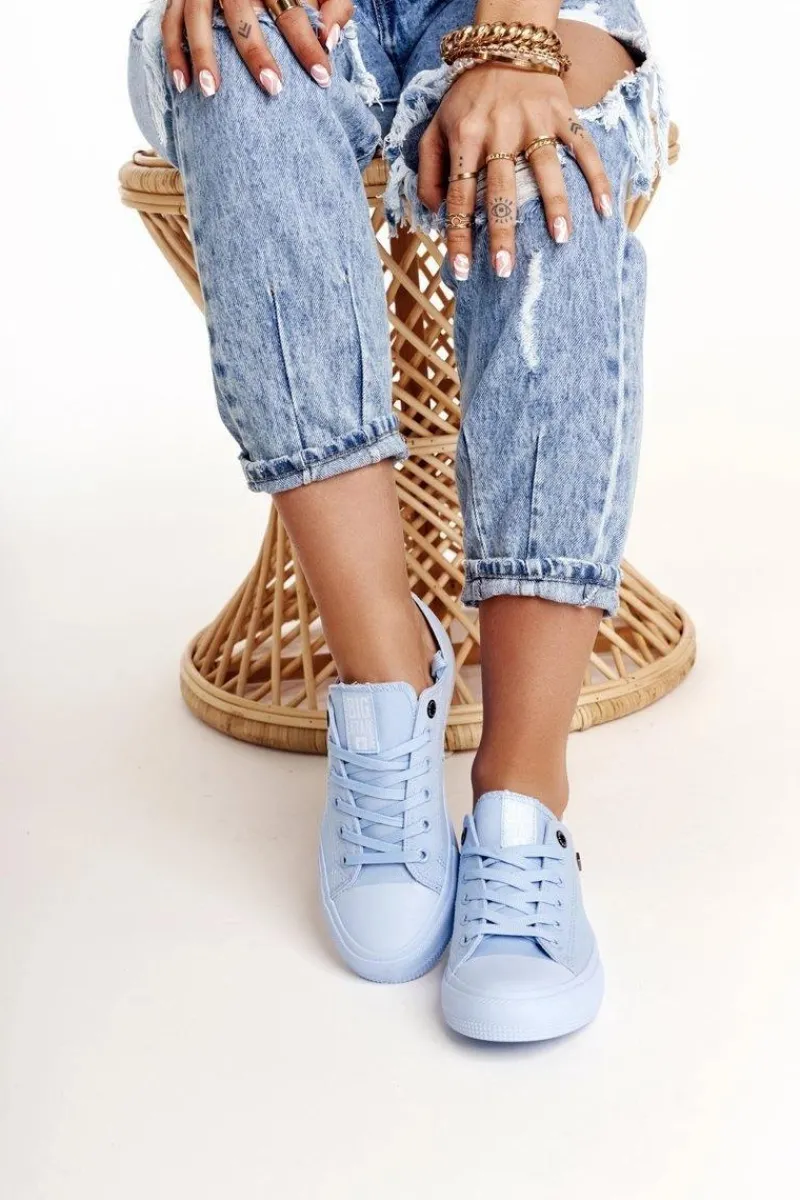 Trampki Damskie Big Star|Trampki Damskie Niskie>Big Star Shoes Damskie Klasyczne Niskie Trampki BIG STAR AA274029 Jasno Niebieskie