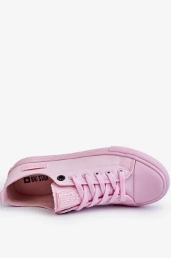 Discount Big Star Shoes Damskie Klasyczne Niskie Trampki Big Star LL274022 Jasnoróżowe