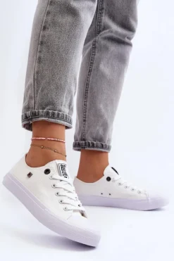 Trampki Damskie Big Star|Trampki Damskie Niskie>Big Star Shoes Damskie Klasyczne Niskie Trampki BIG STAR AA274010 Białe Biały