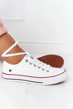 New Damskie Klasyczne Niskie Trampki Big Star DD274336 Białe Damskie Trampki Damskie Big Star|Trampki Damskie Niskie