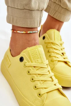 Trampki Damskie Big Star|Trampki Damskie Niskie>Big Star Shoes Damskie Klasyczne Niskie Trampki Big Star LL274026 Żółte