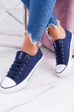 Online Damskie Klasyczne Niskie Trampki Big Star DD274335 Granatowe Damskie Trampki Damskie Big Star|Trampki Damskie Niskie