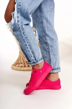 Best Big Star Shoes Damskie Klasyczne Niskie Trampki BIG STAR AA274013 Fuksja