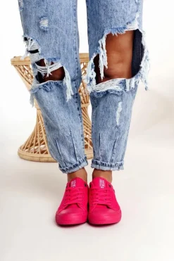 Best Big Star Shoes Damskie Klasyczne Niskie Trampki BIG STAR AA274013 Fuksja