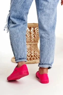 Best Big Star Shoes Damskie Klasyczne Niskie Trampki BIG STAR AA274013 Fuksja