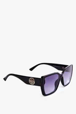 Okulary>Boto Damskie Klasyczne Okulary Przeciwsłoneczne Z Ozdobnymi Detalami UV400 Czarne Czarny